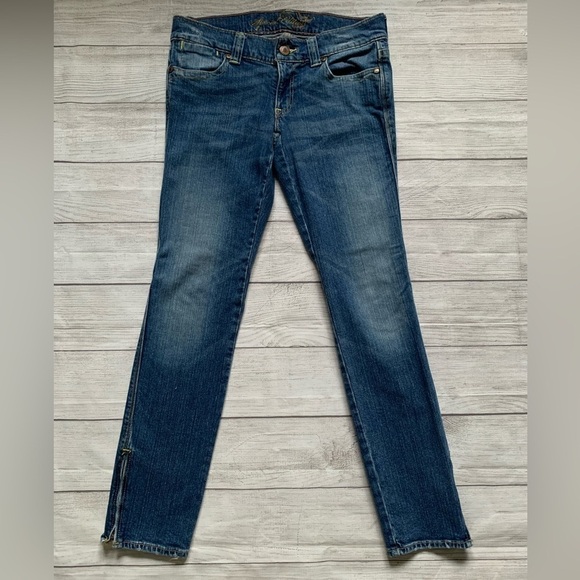 Vintage Old Navy Special Edition Y2K Denim Blue Jeans Zippered Ankles EUC - Picture 2 of 11